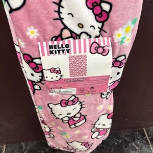 Hello Kitty Pink Floral Throw Blanket
